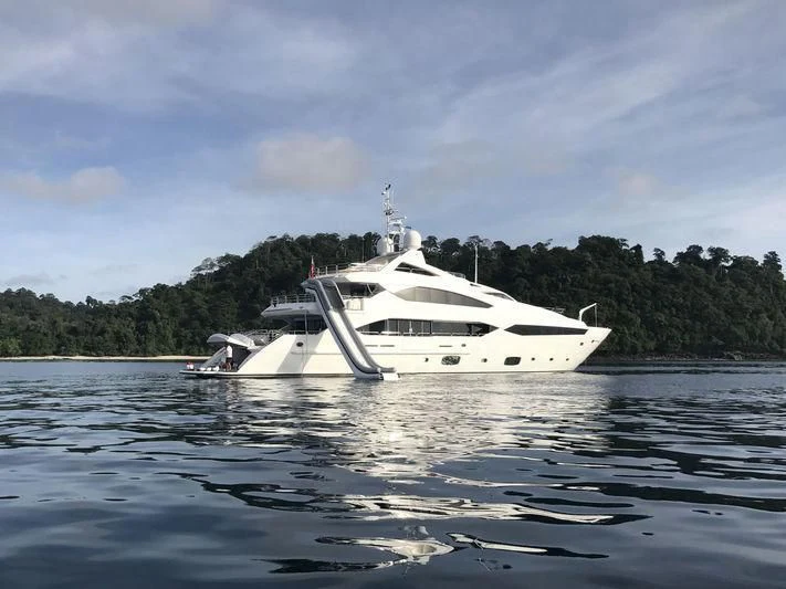a boat on the water aboard ABOUT TIME Yacht for Sale