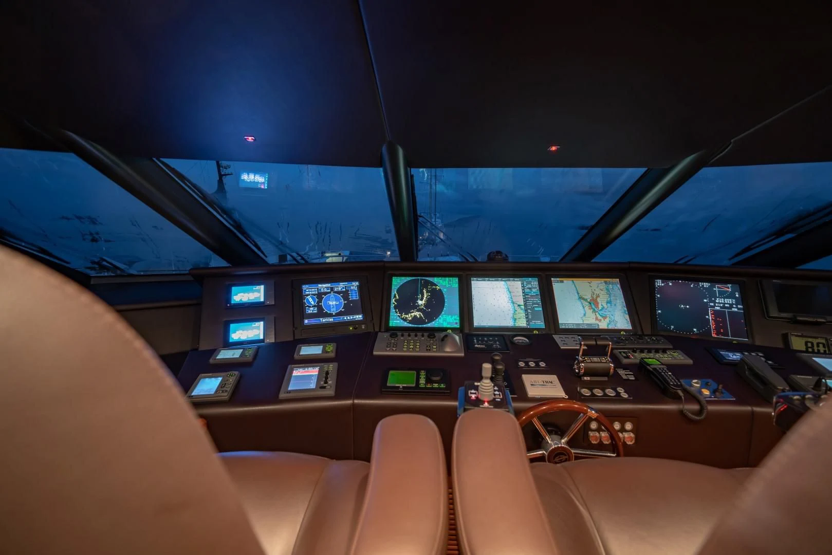 inside of a car aboard ABOUT TIME Yacht for Sale