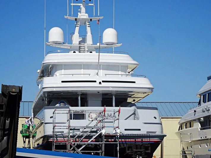 a large white ship aboard MARAMA Yacht for Sale