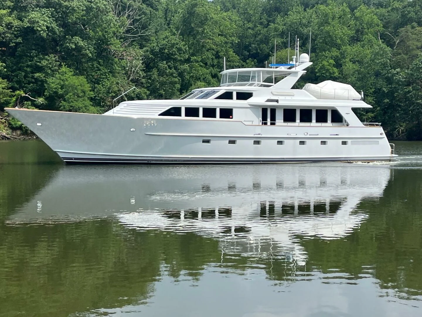 a boat on the water aboard VICTORY Yacht for Sale