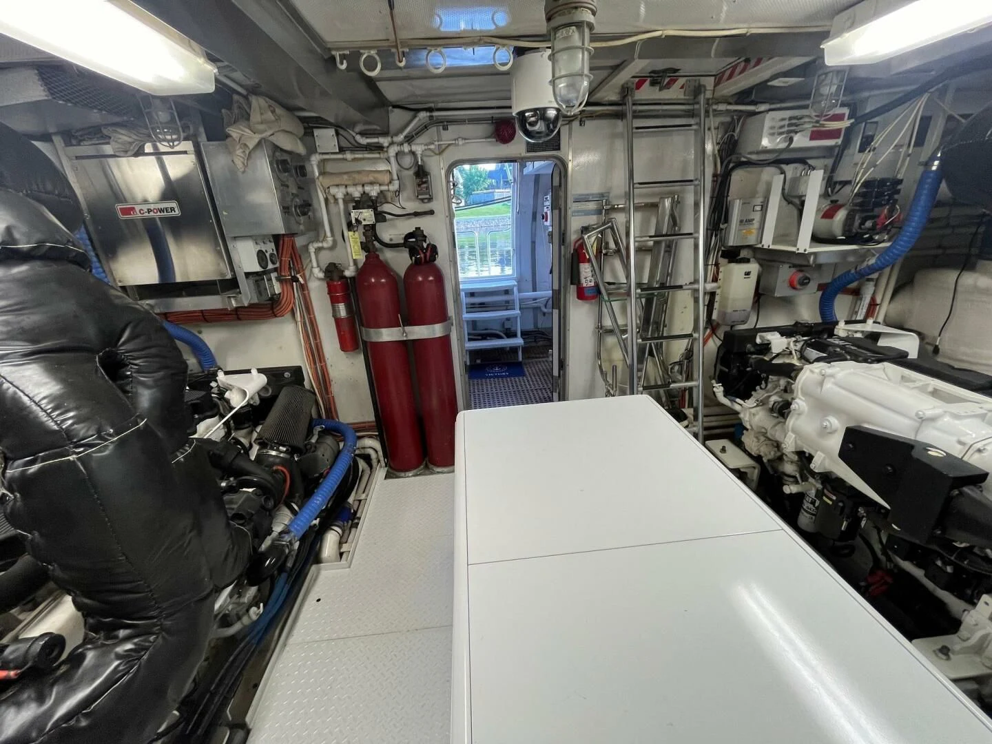 a room with machinery aboard VICTORY Yacht for Sale