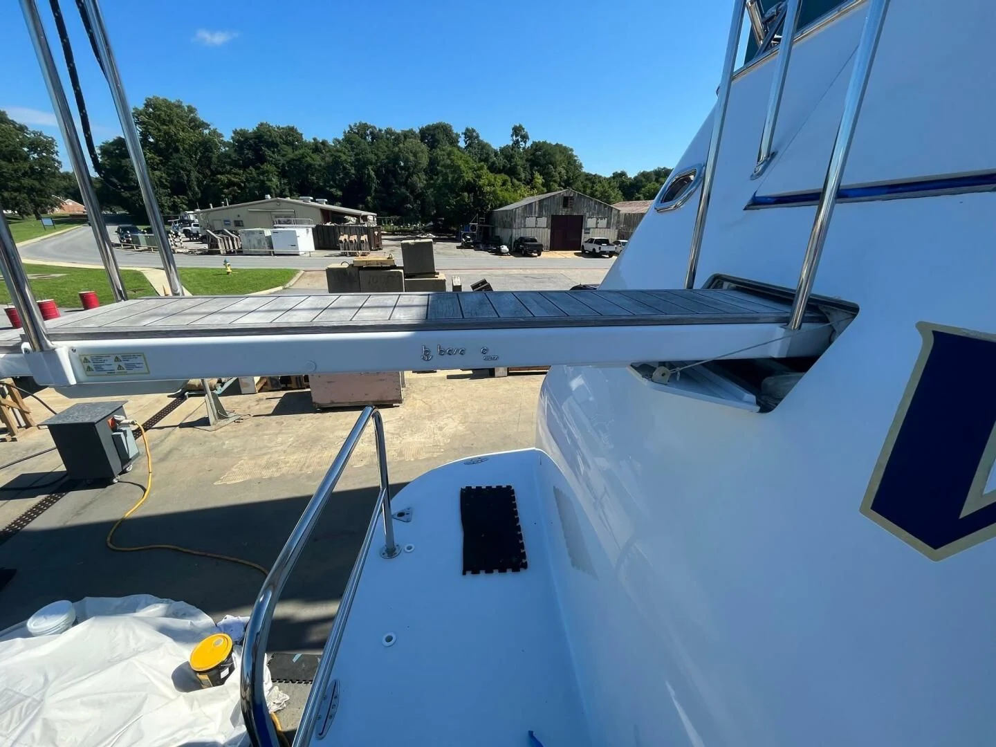 a view of the wing of a plane aboard VICTORY Yacht for Sale