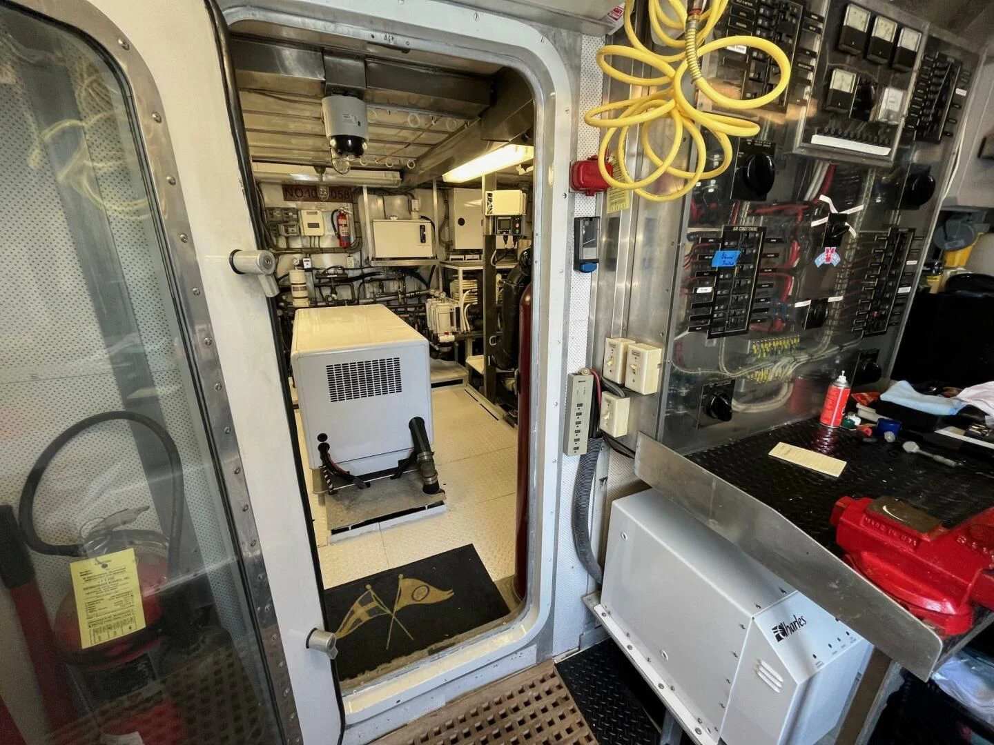 a view of a control room aboard VICTORY Yacht for Sale