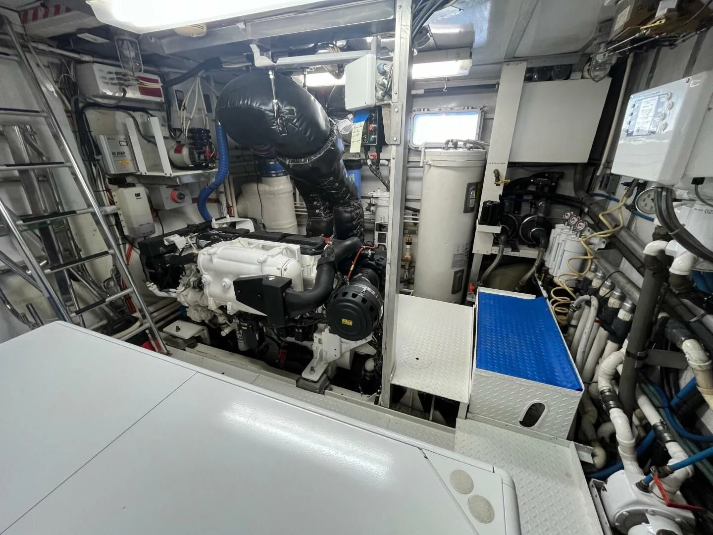 a machine in a room aboard VICTORY Yacht for Sale