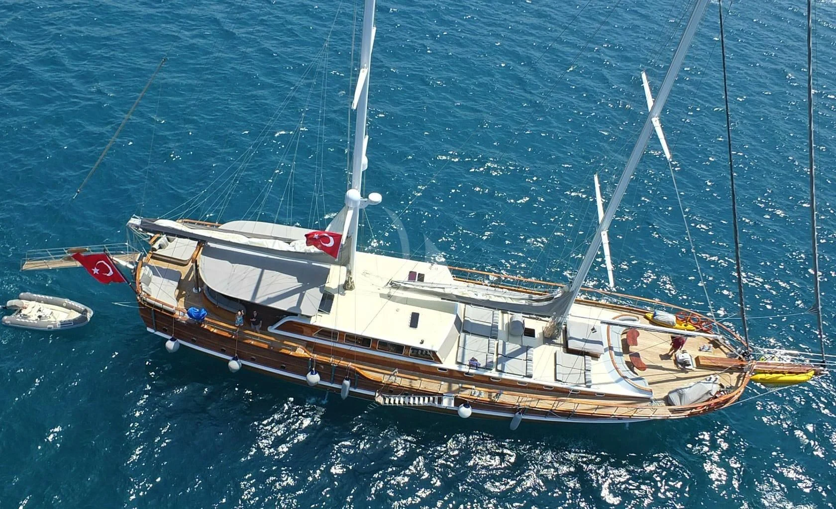 a boat in the water aboard KAPTAN MEHMET BUGRA Yacht for Sale
