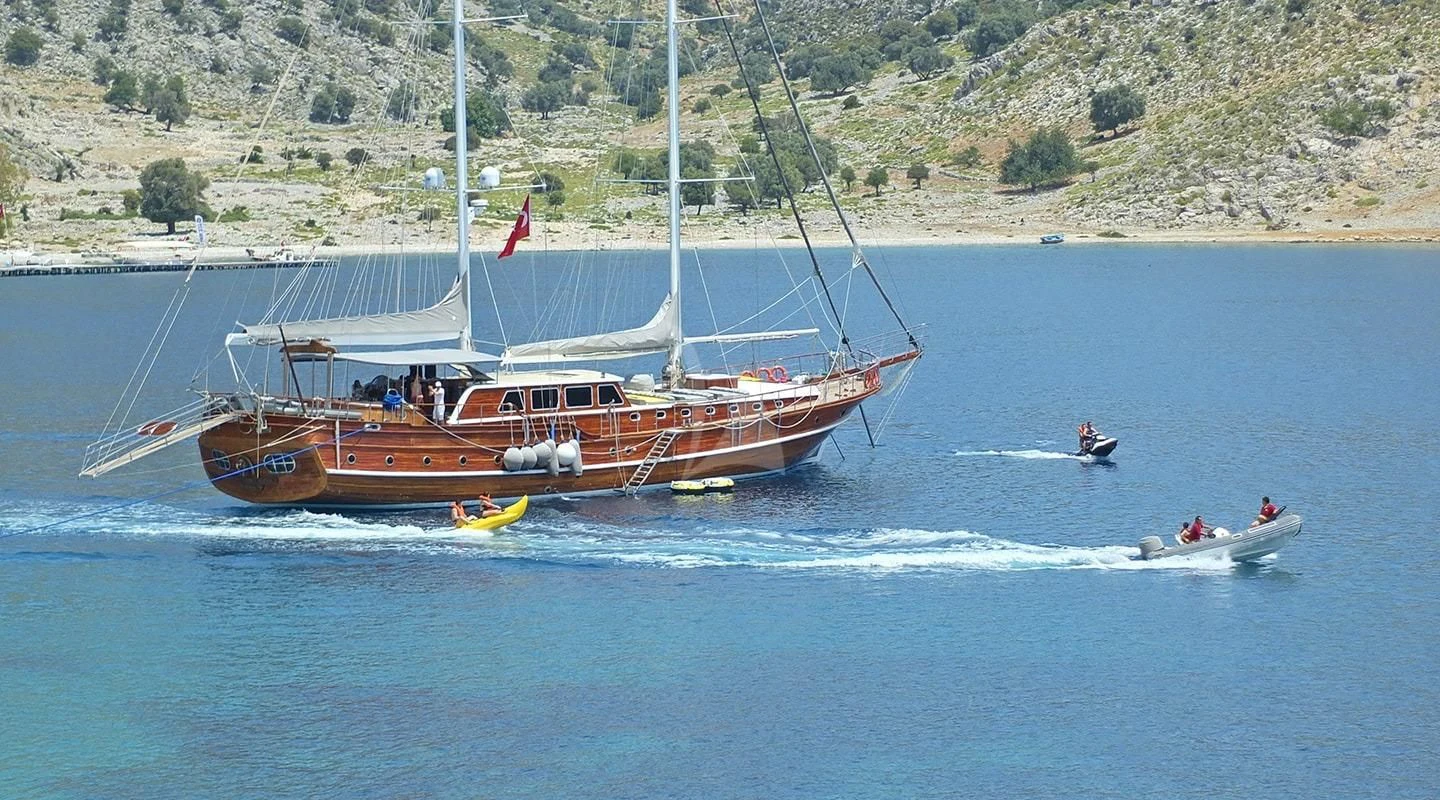 a boat on the water aboard KAPTAN MEHMET BUGRA Yacht for Sale