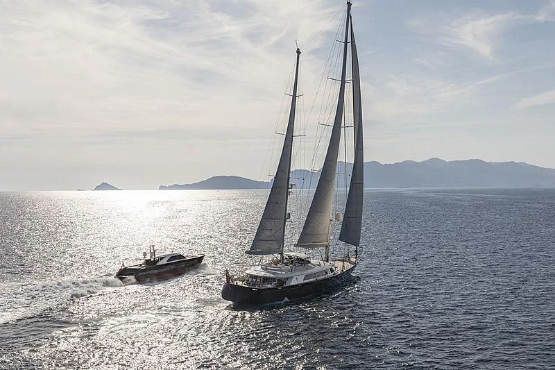 a couple of boats in the water aboard BLUE ROSE Yacht for Sale