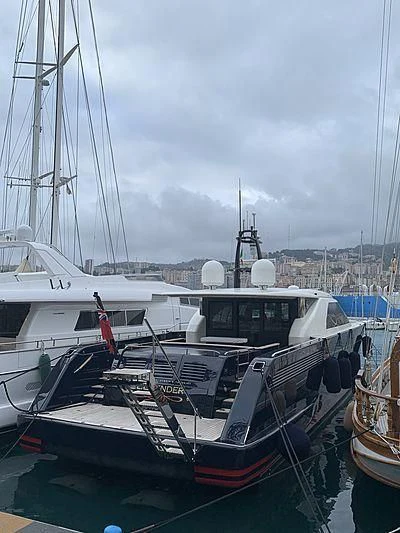 boats are parked in the water aboard BLUE ROSE Yacht for Sale
