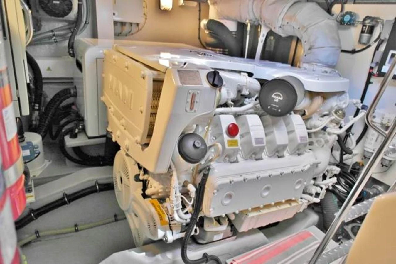 a machine with a large piece of equipment on it aboard SUNSEEKER MANHATTAN 63 Yacht for Sale