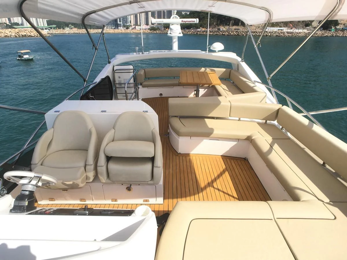 a boat on the water aboard SUNSEEKER MANHATTAN 63 Yacht for Sale