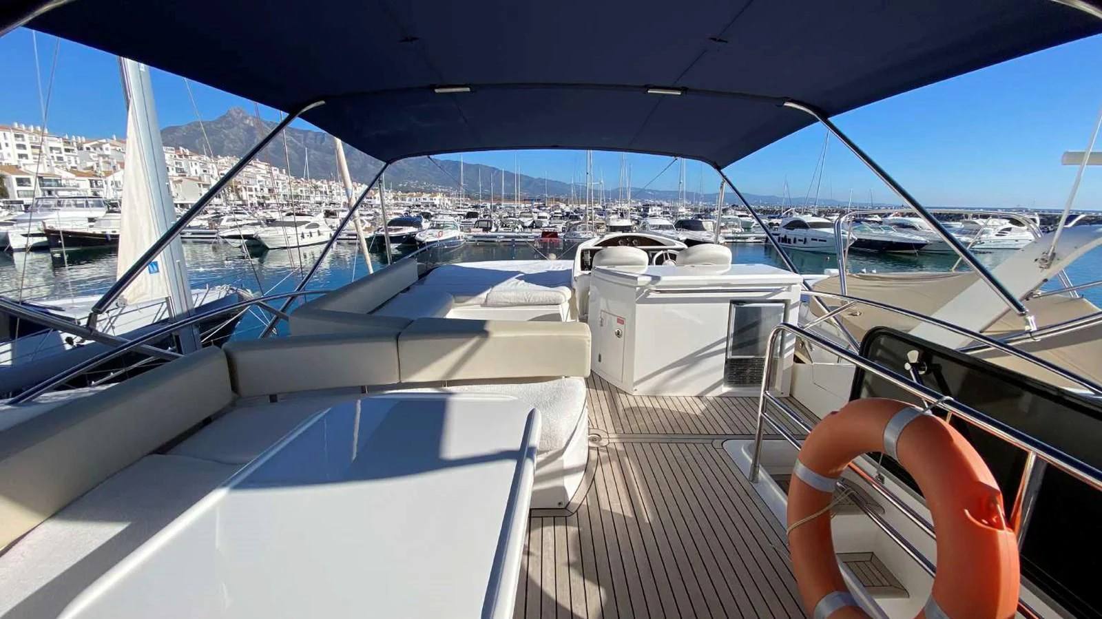 a boat on the water aboard SUNSEEKER MANHATTAN 63 Yacht for Sale