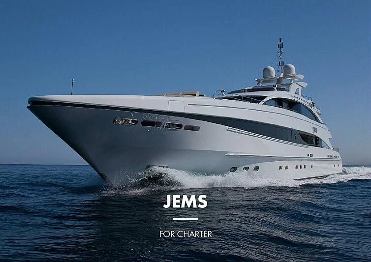 a large white ship aboard JEMS Yacht for Sale