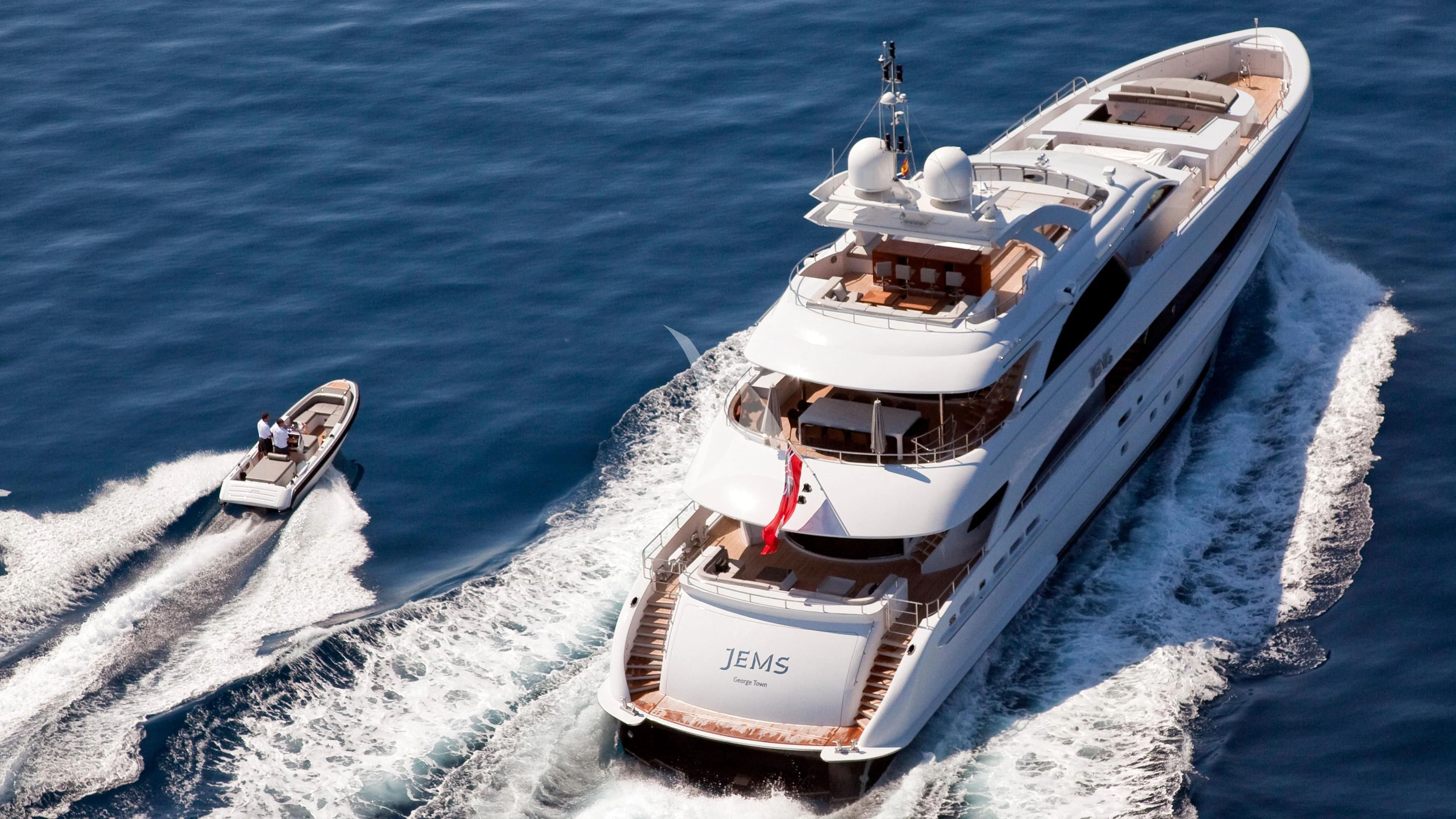a boat on the water aboard JEMS Yacht for Sale