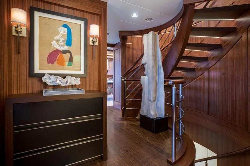 a room with a painting on the wall aboard ENDLESS SUMMER Yacht for Sale