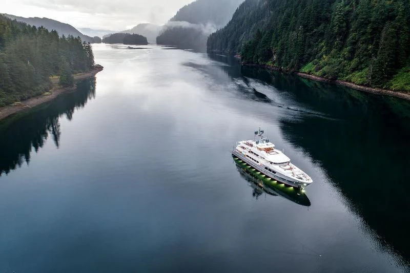 a boat on a river aboard ENDLESS SUMMER Yacht for Sale