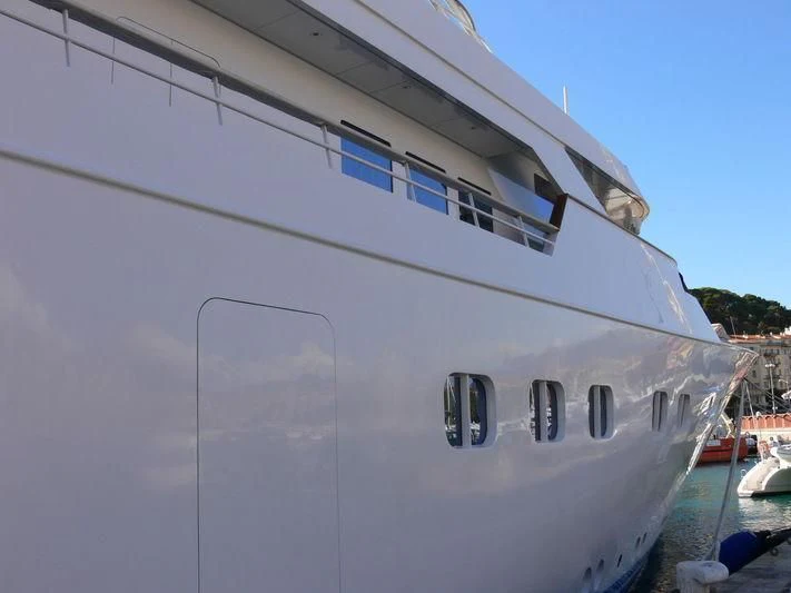 a large white boat aboard GRAND OCEAN Yacht for Sale