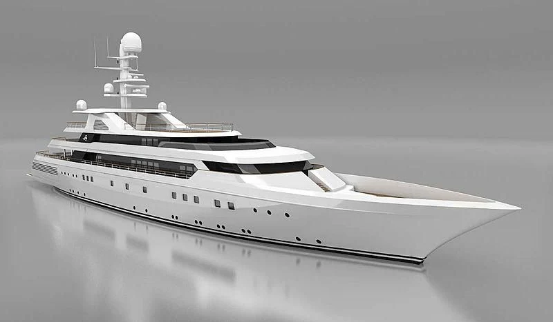 a white boat in the water aboard GRAND OCEAN Yacht for Sale