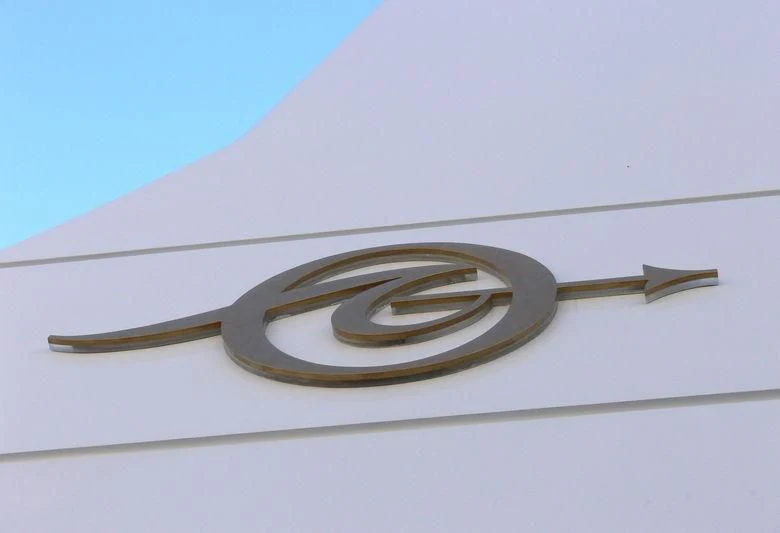 a pair of scissors on a table aboard GRAND OCEAN Yacht for Sale