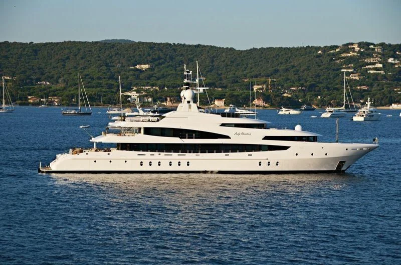 a white yacht in the water aboard LUDZIE Yacht for Sale