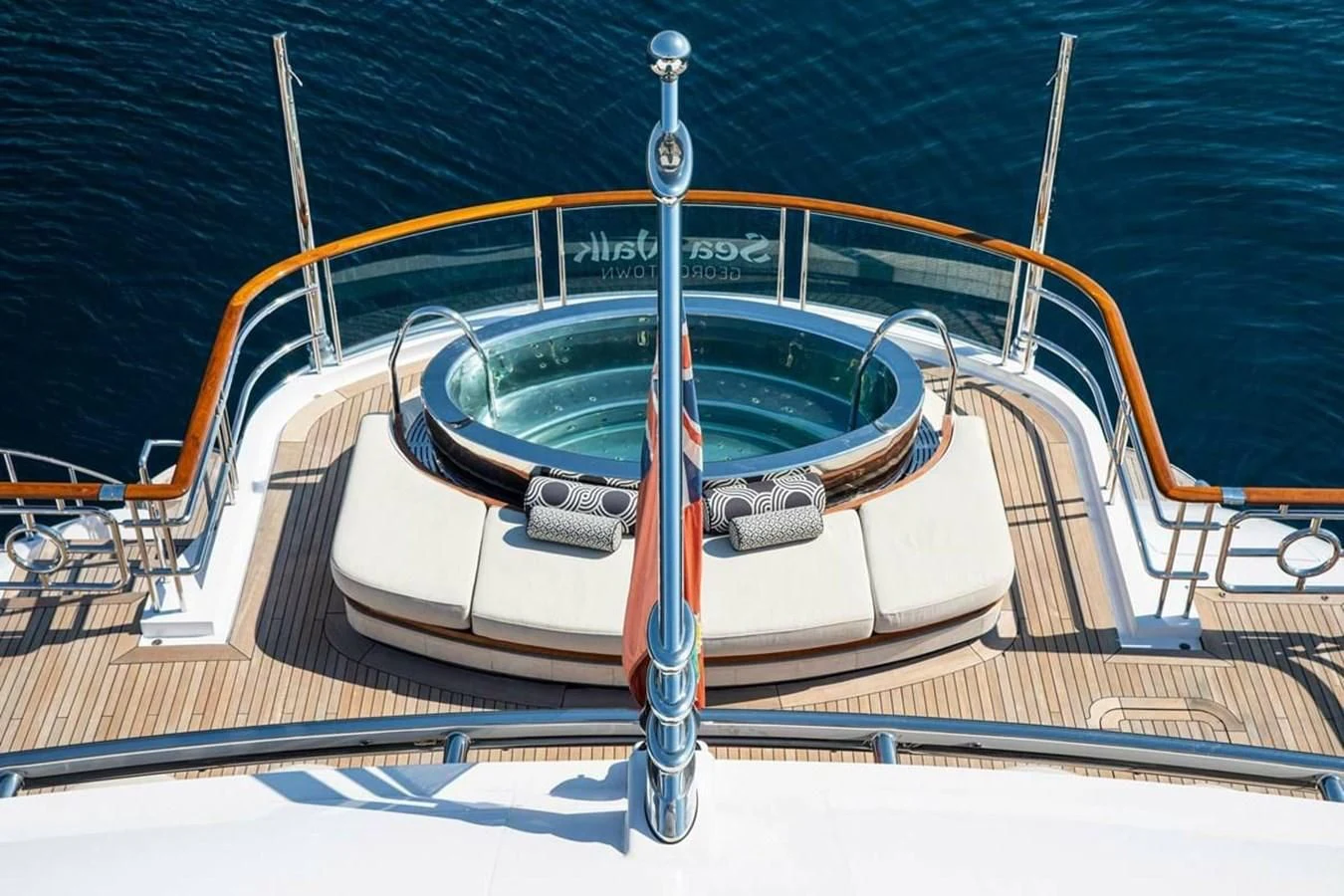 the front of a boat aboard LUDZIE Yacht for Sale