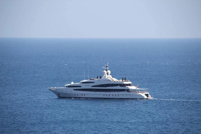a white boat in the water aboard LUDZIE Yacht for Sale