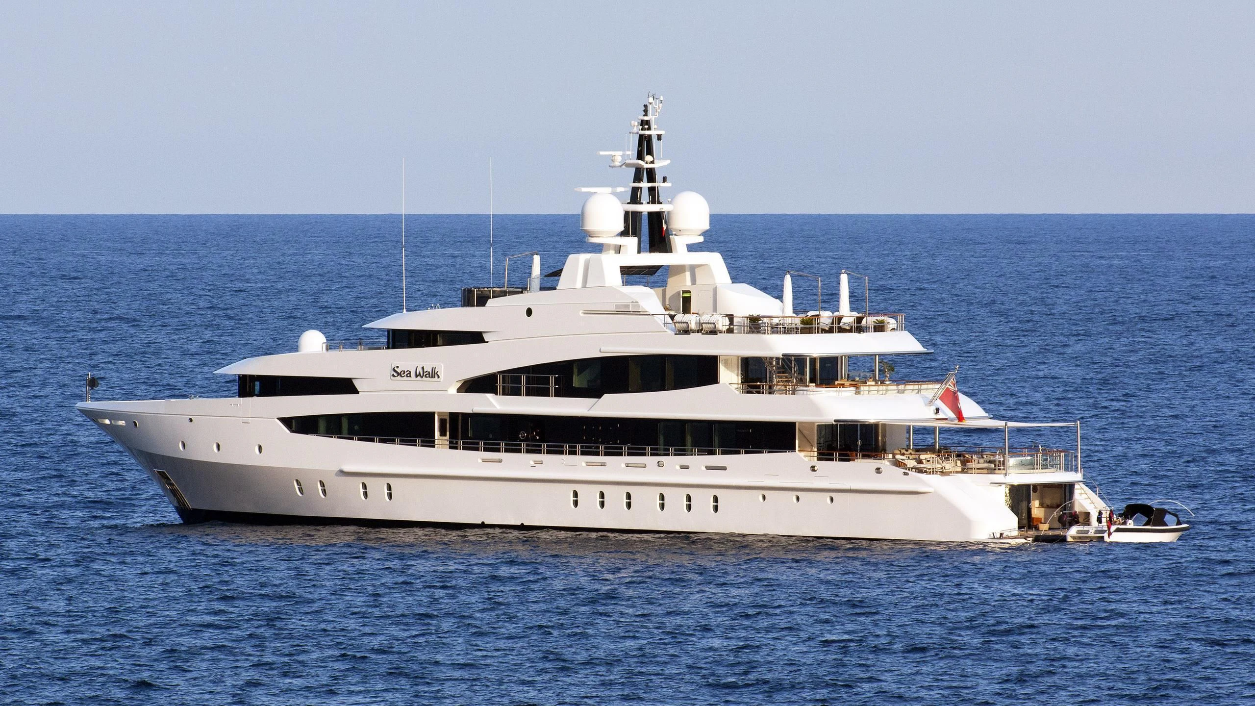 a large white boat in the water aboard LUDZIE Yacht for Sale