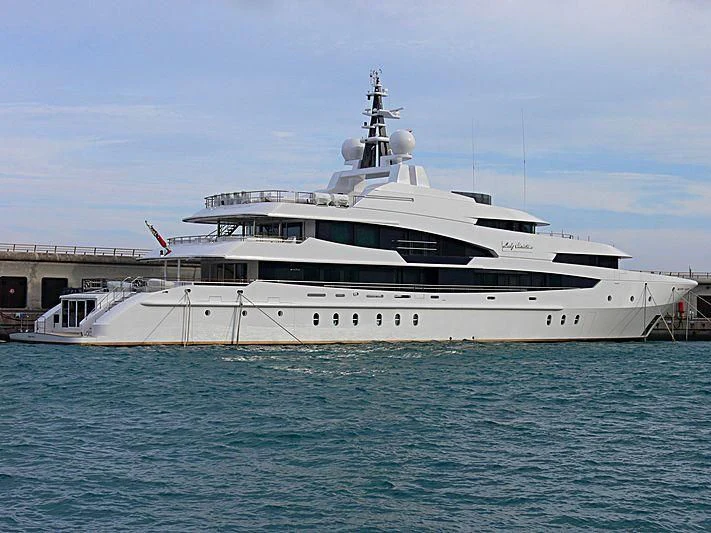 a large white ship aboard LUDZIE Yacht for Sale