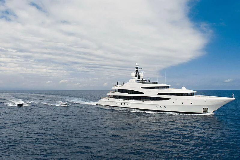 a white yacht in the water aboard LUDZIE Yacht for Sale