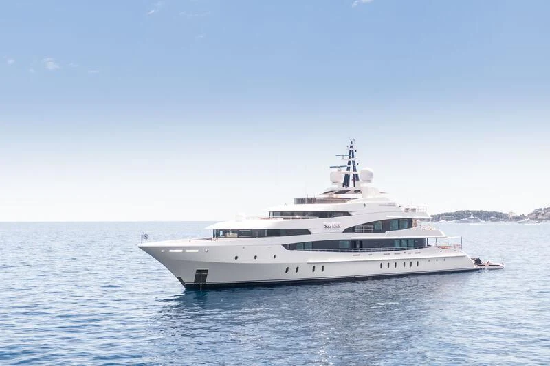 a white yacht in the water aboard LUDZIE Yacht for Sale