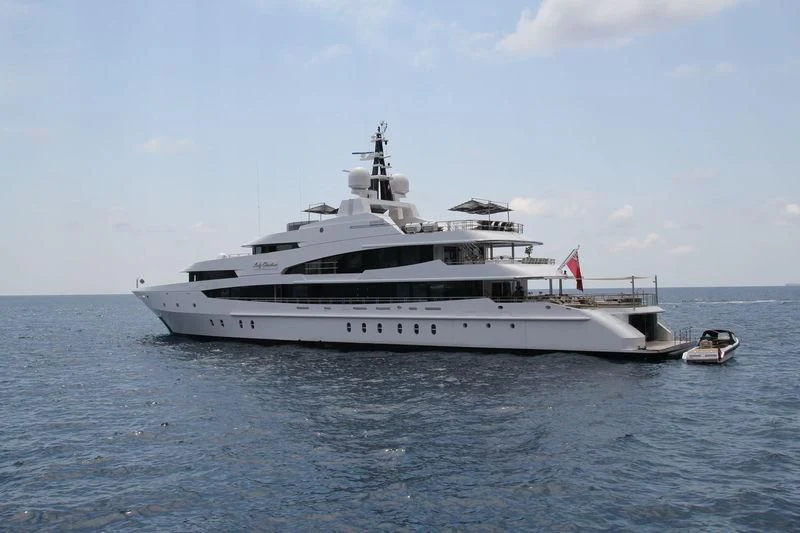 a large white yacht aboard LUDZIE Yacht for Sale