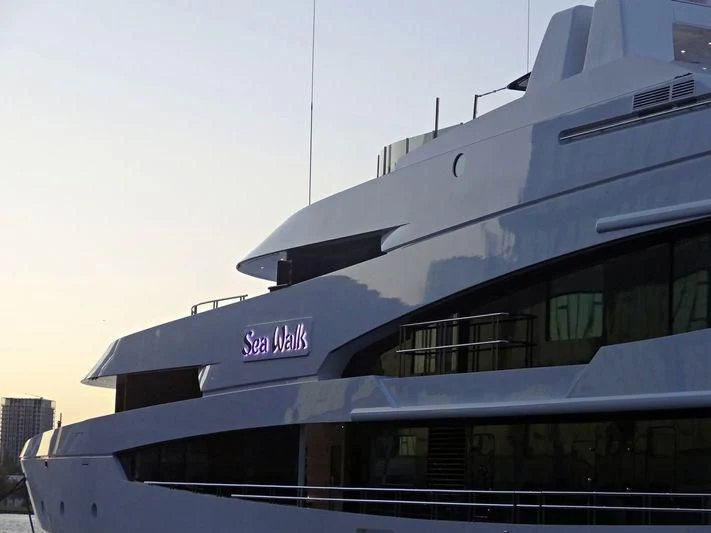 a large white yacht aboard LUDZIE Yacht for Sale