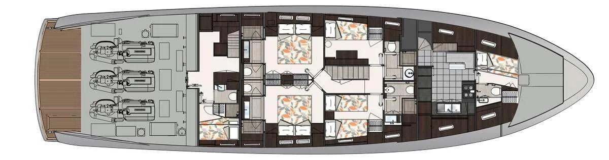 a computer screen with a drawing of a building aboard LUAR Yacht for Charter