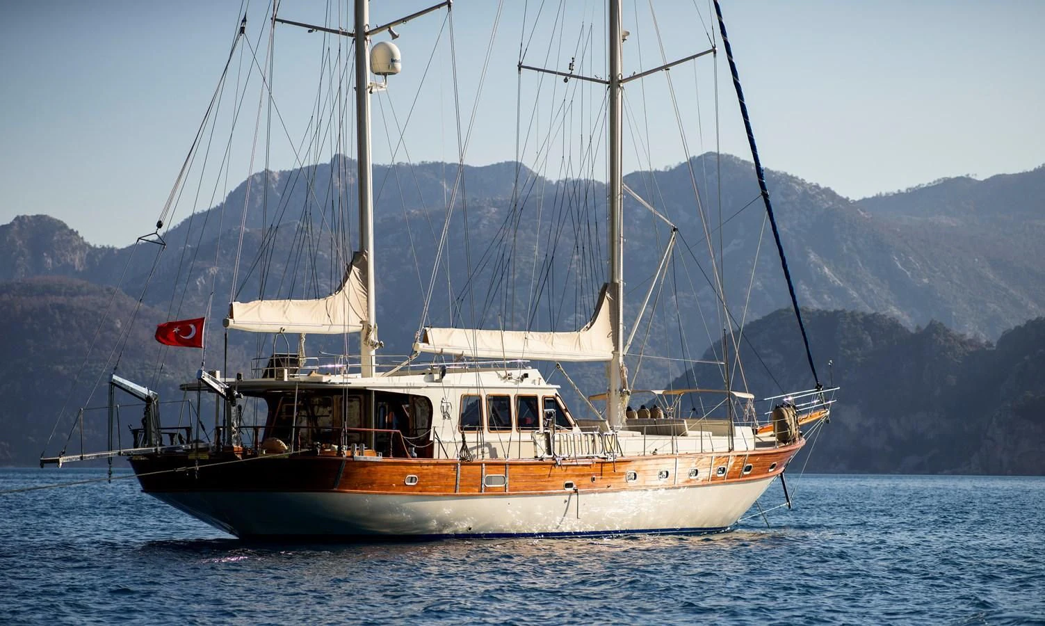 a boat in the water aboard KAFTAN Yacht for Sale