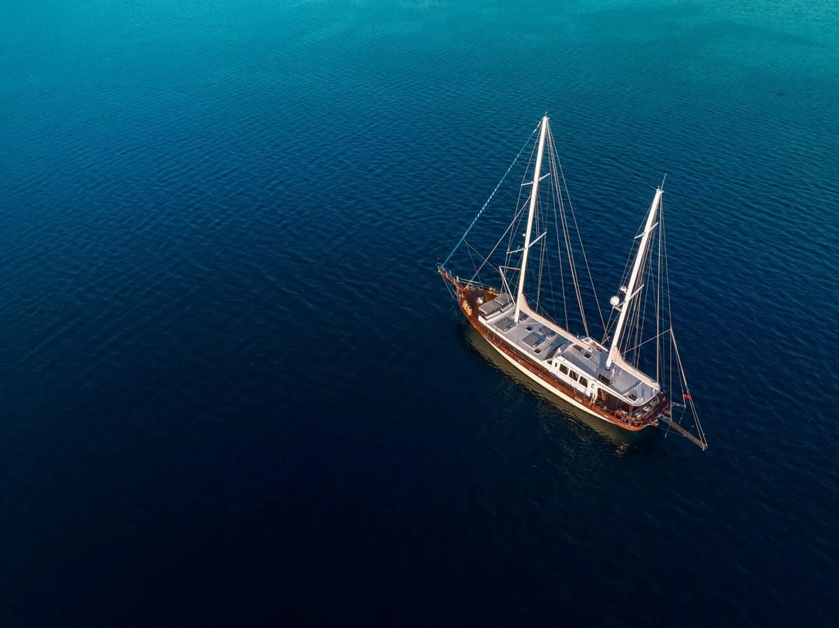 a boat in the water aboard KAFTAN Yacht for Sale