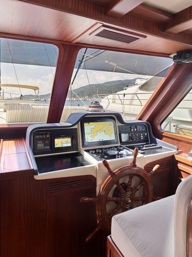 inside of a car aboard KAFTAN Yacht for Sale