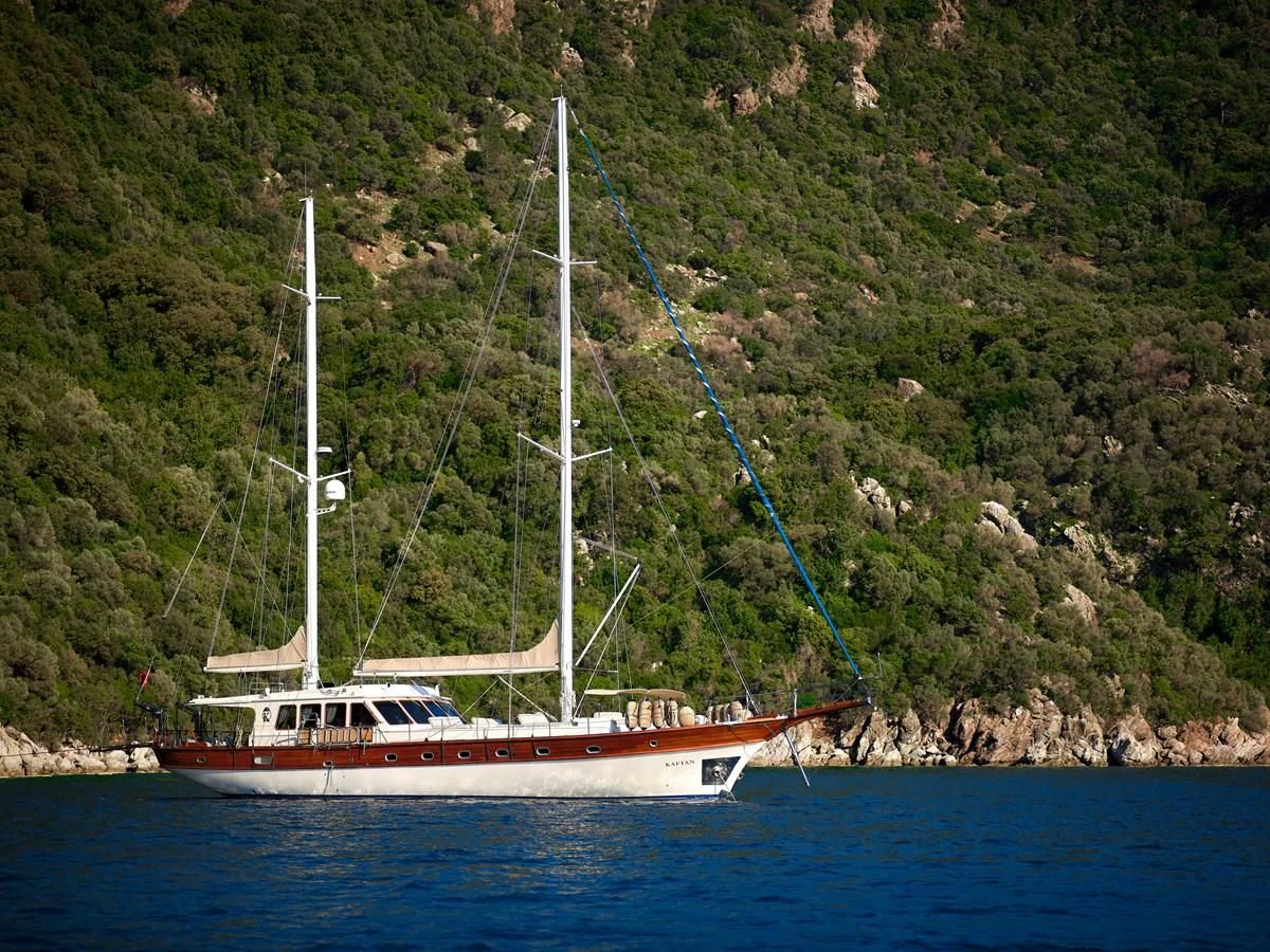 a boat on the water aboard KAFTAN Yacht for Sale