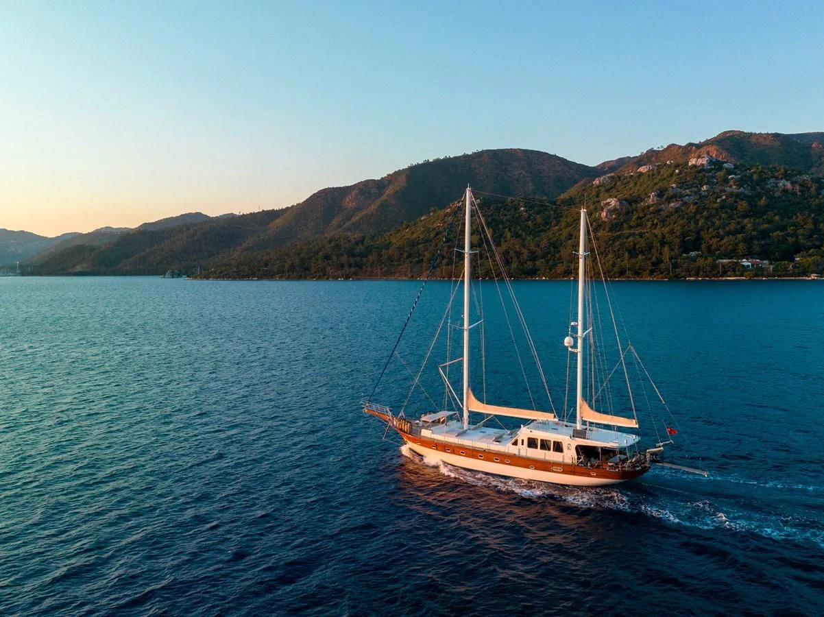 a boat in the water aboard KAFTAN Yacht for Sale