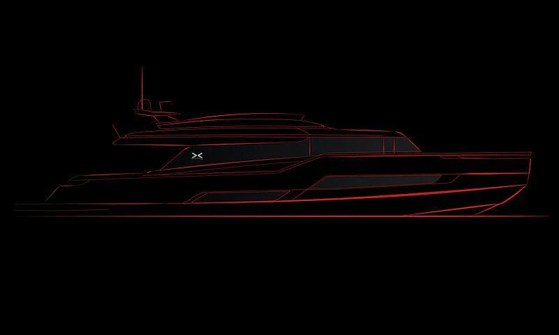 a car with a red stripe aboard IL SOGNO Yacht for Sale