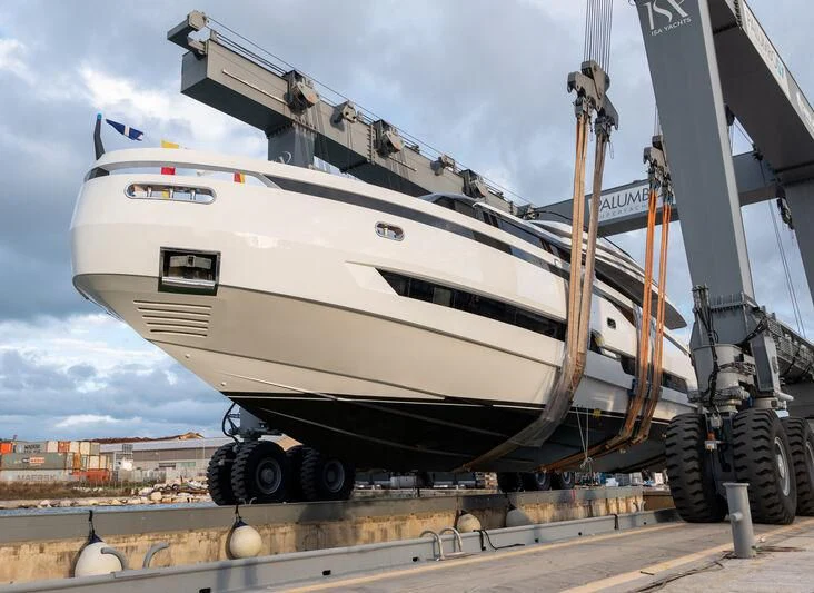 a large white ship aboard IL SOGNO Yacht for Sale