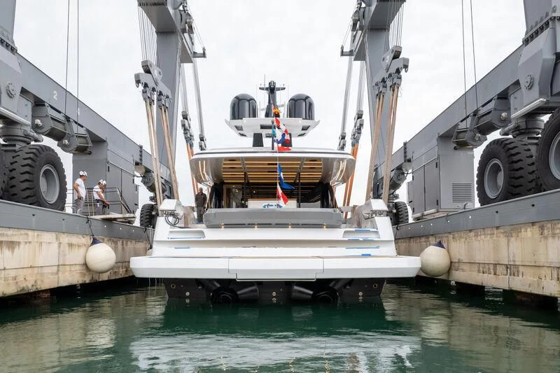 a boat in a body of water aboard IL SOGNO Yacht for Sale