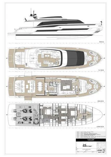 diagram aboard IL SOGNO Yacht for Sale