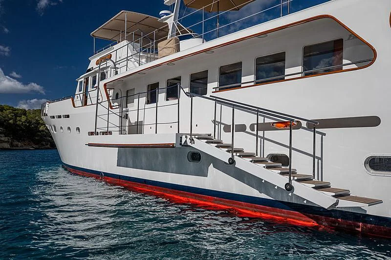 a boat on the water aboard ODYSSEY III Yacht for Sale