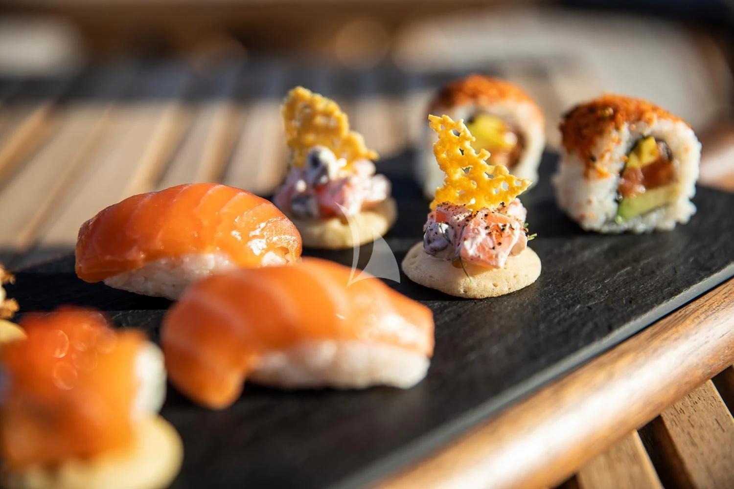 a group of pastries on a table aboard ODYSSEY III Yacht for Sale