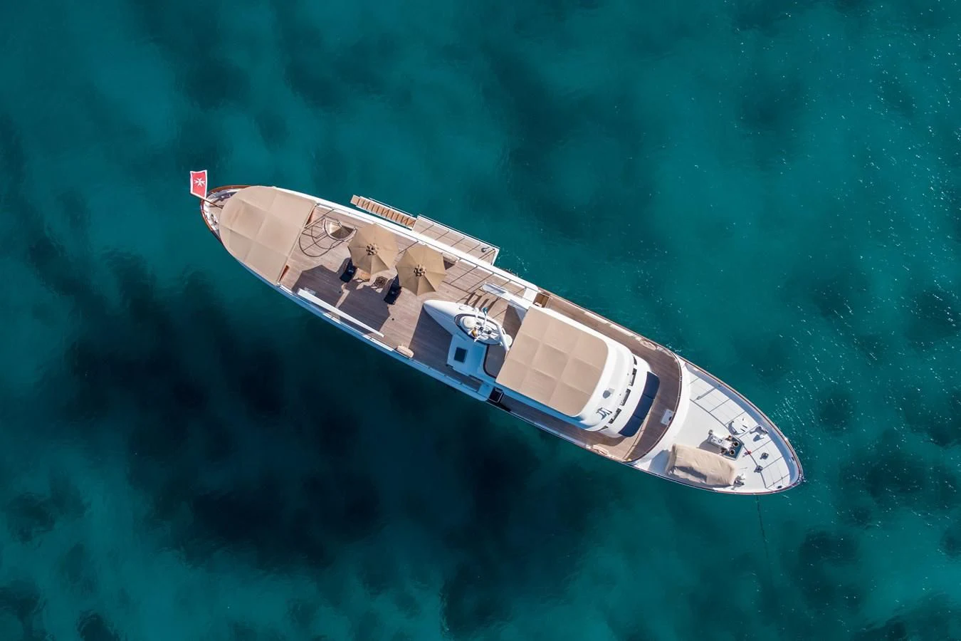 a satellite in outer space aboard ODYSSEY III Yacht for Sale