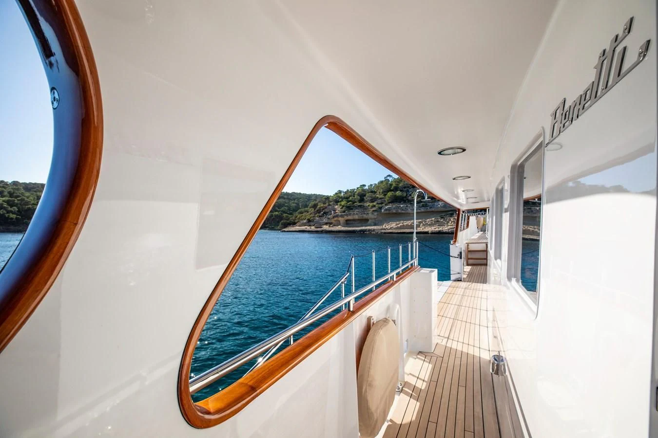 a boat on the water aboard ODYSSEY III Yacht for Sale