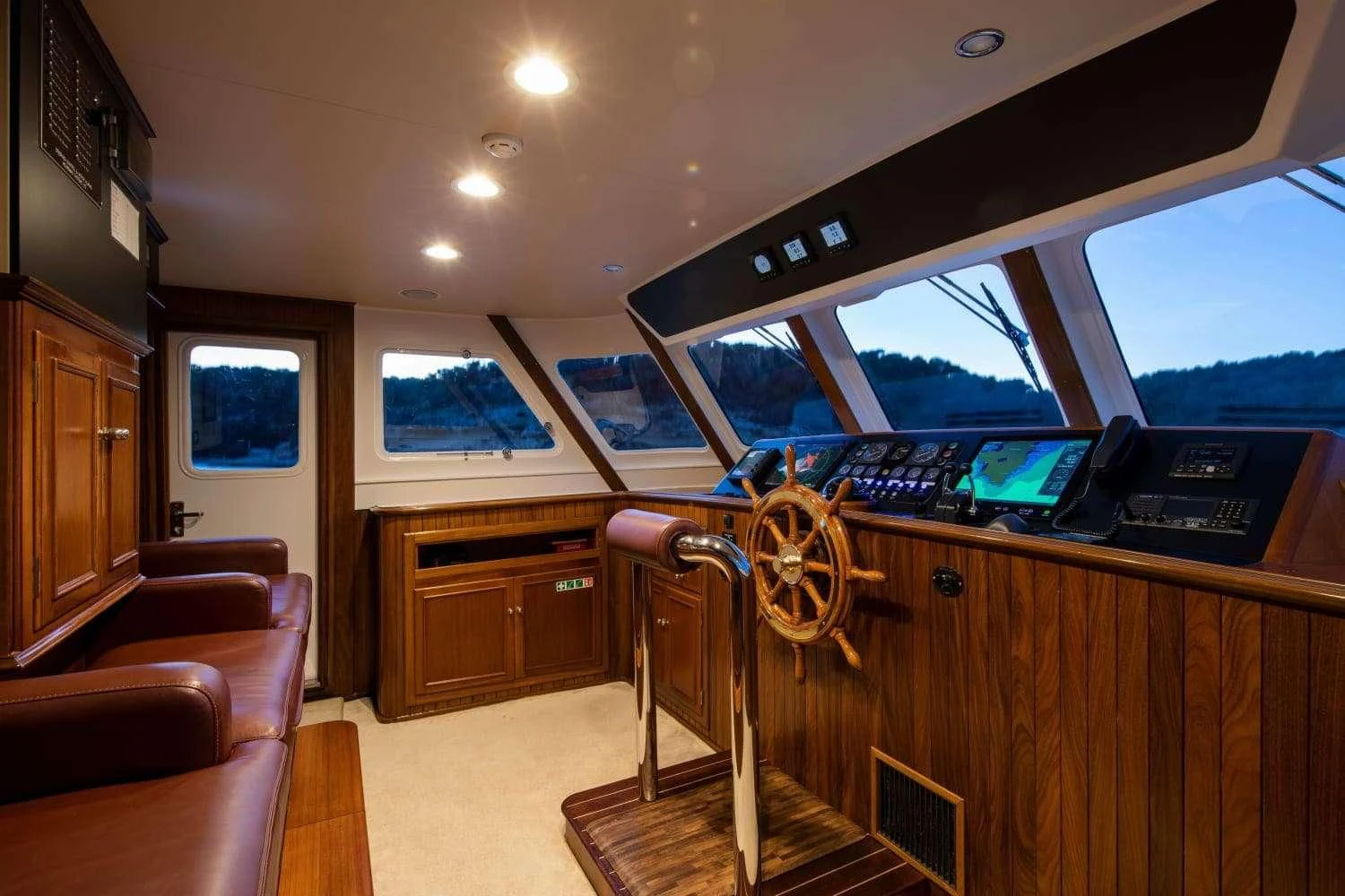 a room with a desk and a computer aboard ODYSSEY III Yacht for Sale