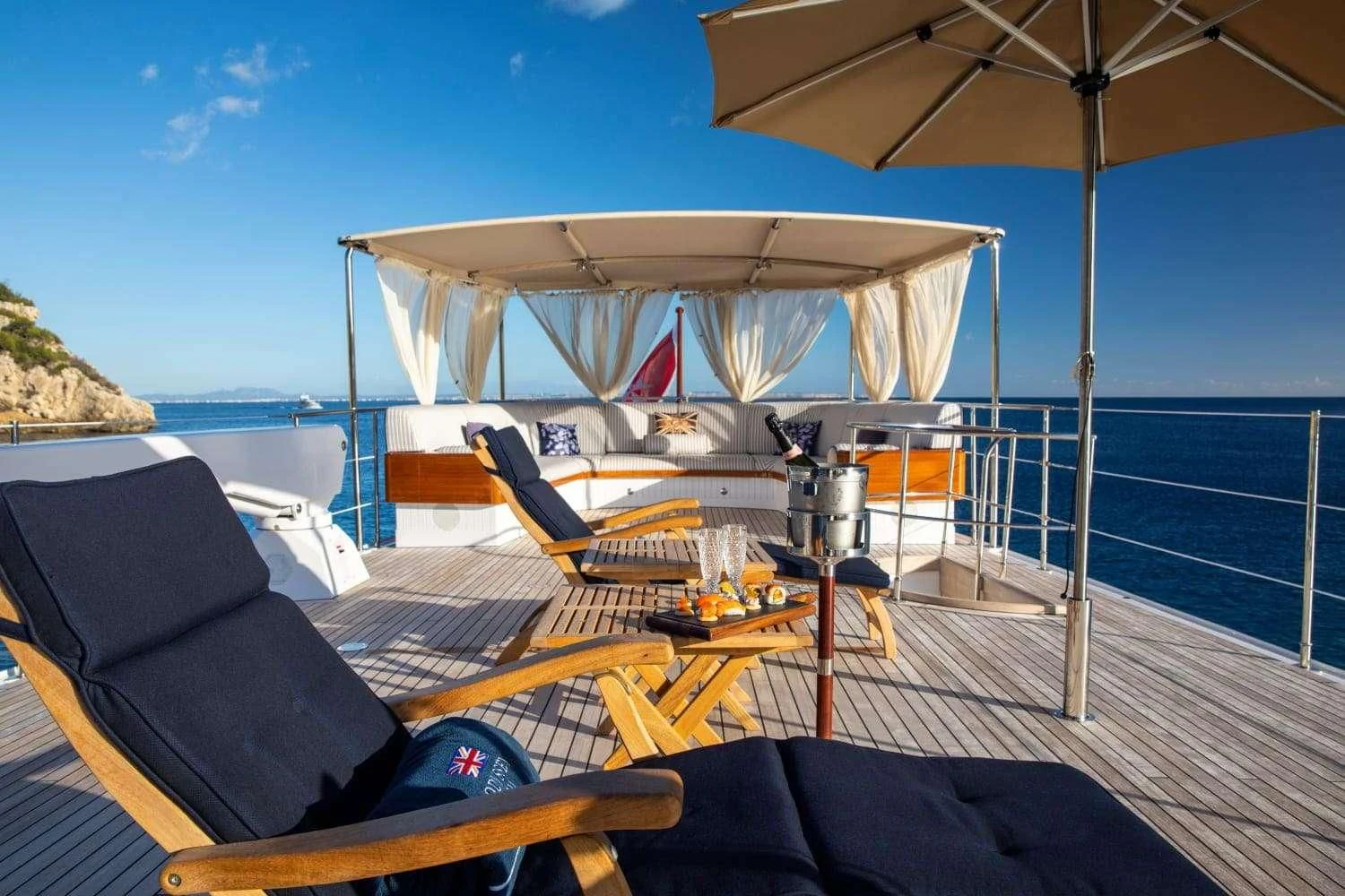 a boat on the water aboard ODYSSEY III Yacht for Sale