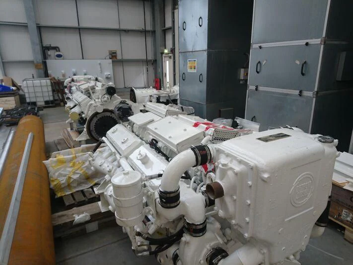 a room full of white machines aboard ODYSSEY III Yacht for Sale