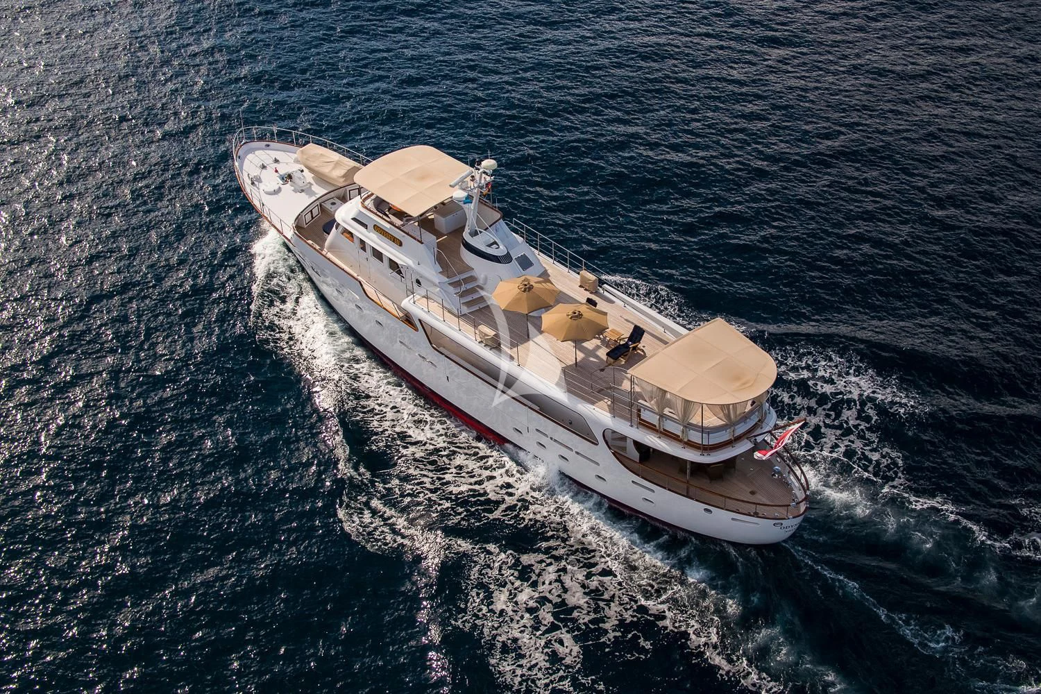 a boat in the water aboard ODYSSEY III Yacht for Sale