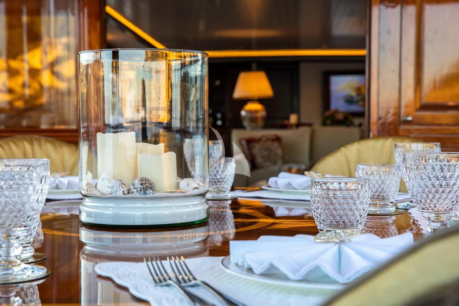 a cake on a table aboard ODYSSEY III Yacht for Sale
